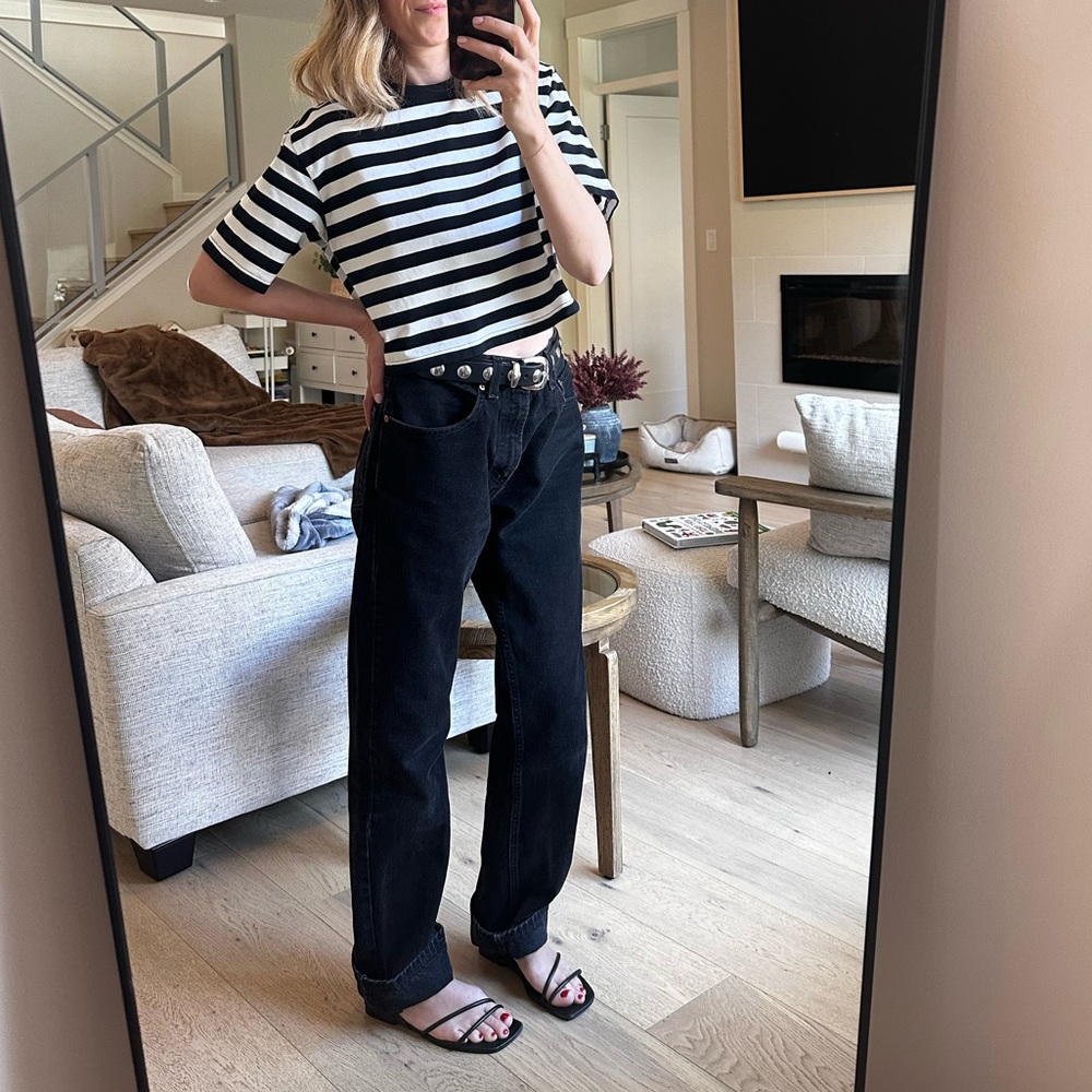 Levi's Black Straight Leg Jeans for Women